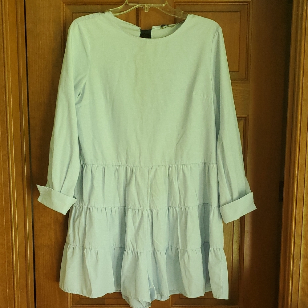 ZARA Charming Light Blue Woman Romper Sz M